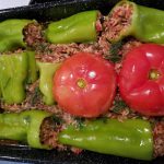 Stuffed Peppers Ground Beef Rice Before Cooking