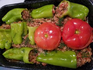 Stuffed Peppers Ground Beef Rice Before Cooking