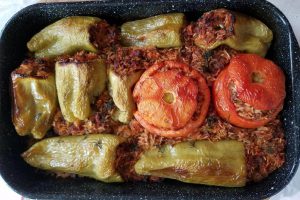 Stuffed Peppers Ground Beef Rice After Cooking