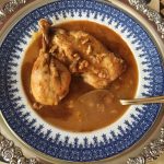 Chicken Walnut Soup Served