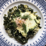 Poached Egg Over Rice Spinach