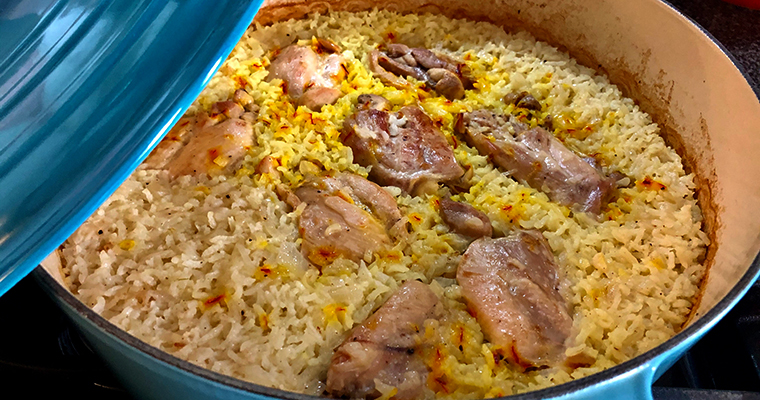 Oven Baked Chicken Rice Featured