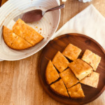 Albanian Cornbread with Feta Cheese (Bukë Misri me Djathë) Served