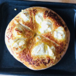 Albanian Bread Stuffed with Cheese Cooked